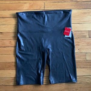 Spanx Faux Leather Bike Shorts